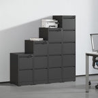 OPTYMIRA 4 Drawer Metal File Cabinet with Lock Heavy Duty Lockable Filing Cabinets Home Office Steel File Cabinet Black Vertical File Cabinets for Legal/Letter Size File,Assembly Required