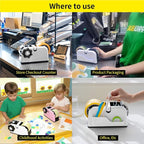 [TENDO°] Multi-Section Tape Dispenser ZO-508: Innovative Cutter for Custom Tape Width (White)
