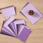 50 Sheets Colored Cardstock Paper 5 Colors, 250 GSM Heavy Card Stock for DIY Art Projects, Cards (Purple, 5x7)