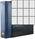 Ursae Minoris Estate Library Deluxe 4 Q-Ring Large Format Binder for Up to 2400 Sports / Trading Cards - Deep Blue with Black Slipcase