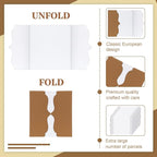 Geyee 20 Pcs 36 x 48 Inch Trifold Poster Board - Large White Corrugated Tri Fold Project Boards Foldable Paperboard for Science School Fair Business Exhibition Event Displays