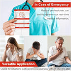 MEDMAX 8 Pack Emergency Medical Cards Tri-Folding with Protective Sleeves, Emergency Medical Alert Information Contact ID Card for Wallet Pocket