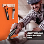 JOYUMY 20 Pack Utility Knife, Box Cutter Retractable, Box Knife for Cartons, Cardboard, and Boxes, Box Opener with 10 Pieces 18mm Snap-off Blade, Razor Knife for Office and Home Use, Box Cutters