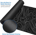 Large Extended Gaming Mouse Pad, 31.5x15.7 inch Computer Keyboard Mouse Mat, Water Resist Non-Slip Mousepad Rubber Base Long XXL Desk Mouse Pad for Gaming, Office & Home, Black White Lines