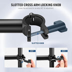 NEEWER Overhead Camera Mount Arm with Phone Clip, 22"/56cm 180°&360° 2 Section Flexible Holding Arm for Desk Stand, Fits 0.87"-1.1" Tube, 5.5lb/2.5kg Max Load for Camera LED Ring Light Mic, DS009