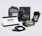 AOFAR Military Compass,AF-4580 Lensatic Sighting, Waterproof and Shakeproof with Map Measurer Distance Calculator, Pouch for Camping, Hiking