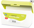 Enday Index Card Holder Green, 3x5 Note Flash Card Organizer Case, Index Card File w/flip top, Notecard Recipe, Holder, Holds 250 Cards, (36 Pieces)