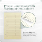 Gallery Leather Address Book Correction Labels - Self-Adhesive, Sticky, 5 Sheets, 30 Sticker Records, for Easy and Clean Contact Updates