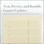 Gallery Leather Address Book Correction Labels - Self-Adhesive, Sticky, 5 Sheets, 30 Sticker Records, for Easy and Clean Contact Updates