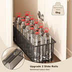 TrailBlaze Heavy Duty Pull Out Wire Storage Baskets for Kitchen Cabinets – Carbon Steel Slide-Out Drawers – Undershelf Pantry & Bathroom Organizer – Easy Install