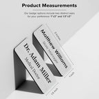 Custom Engraved Name Tags, Magnetic Brushed Aluminum Name Tags, Personalized Name Tags, 1x3 Inches, Durable Engravable Impact Material, Made in The USA by My Sign Center