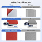 UNECHO 12 Pack 12" X 12" X 0.4" Acoustic Panels for Wall Sound Absorbing, Square Self-Adhesive Sound Panel, High Density Suitable for Multiple Scenarios(Cherry Red)
