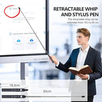 Norwii N21 Bluetooth Presentation Clicker with Telescopic Teaching Pointer, Presentation Remote with Retractable Stick for PowerPiont, Wireless Presenter, Slide Advancer (Black - Green Pointer)