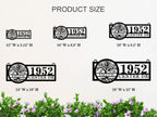 Hanging Metal House Numbers,Custom Metal Hanging Address Signs, Hanging Mailbox House Number Signs,Hanging House Address Numbers, Lamp Post Address Plaques