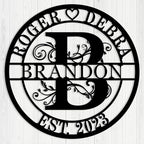 Custom Metal Monogram, Personalized Last Name Décor, Custom Name Signs with Metal Art, Anniversary, Wedding Gift