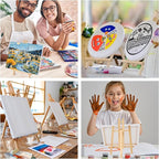 ESRICH 8 Pack 11.8" Wood Easels,Tabletop Easel for Painting,Painting Party, Displaying Canvases, Kids Student Table School Desktop, Portable Canvas Photo Picture Sign Holder