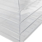 Jeanoko Desk Letter Tray Set Transparent Stackable Organizer for Home Office A4 Paper Storage 4 Layers
