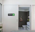 Restroom Sign – In Use/Available Slide Switch Sign ，Premium Durable Acrylic Material, Super Strong Self-Adhesive, Quick Installation, Suitable For Your Home And Business (9×3 Inches, Black)