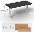 VIVO Electric 60 x 30 in Standing Desk, Memory Height Adjustment, 1B Series, Holds 220 lbs, Black Top Gray Frame, DESK-KIT-1G6B-30