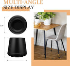 VOCOMO 5/8" Round Rubber Chair Leg Tips Caps, 16 Pack Small Chair Leg Floor Protectors Small Furniture Legs Caps Non Slip Reduce Noise for Hardwood Floors (Black, Fit: 16mm to 17mm)
