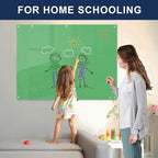 TSJ OFFICE Glass Dry-Erase Board - 48 x 32 Inches Wall Mounted Glass Whiteboard, Large Frameless Magnetic White Board for Office, Home & School, Green