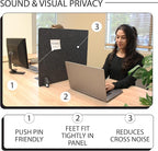 Planche Acoustic Freestanding Desk Divider - Noise Reducing Desk Privacy Panel - Library & Office Furniture Partition - Workstations Shield Barrier - Instant Wall Desk 20" H x 24" W (4 Pack, Stone)
