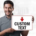 Custom Arrow,Custom Directional Sign, Down Arrow,10x14 Inches, 55 mil thick HDPE (high density polyethylene), Made in USA by My Sign Center