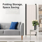 Kecreque Room Divider 4 Panel Partition Room Dividers & Folding Privacy Screens w/ 3 Metal Feet,88" W Portable Wall Doubles as a Dressing Screen Wall Divider for Office Bedroom Children's Room,White