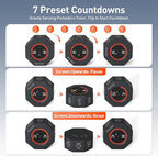 Secura Pomodoro Timer, Rotating Cube Time Tracker, Flip Gravity Sensor with 7 Presets(5/10/15/20/25/50/90 Minutes), Visual Progress Bar for ADHD, Kids, Tasks, Work, Study (Dark Gray)