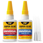 Super Glue Thin and Thick Liquid CA Glue Clear 60 Gram, All Purpose Superglue Cyanoacrylate Adhesive for Shoe Repair Ceramic Plastic Leather Glass Model Metal Wood Pottery Porcelain, Instant Bonding
