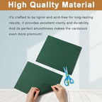 Silunkia 28 Sheets Dark Green Cardstock 8.5 x 11 Craft Paper, 92lb Heavyweight Christmas Green Card Stock for DIY Cards Making, Invitations, Thank You Cards, Birthday, Menus