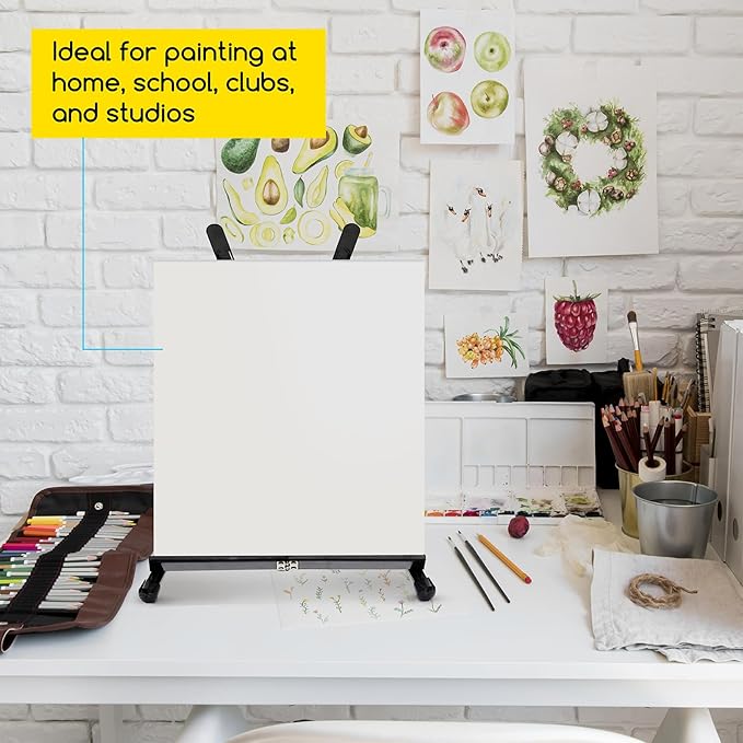 MEEDEN 4pcs Tabletop Easels, Metal Stand for Painting & Display, Aluminum Desktop Art Easel, Foldable Portable Tripod Stand for Canvas, Paintings, Photos, Books, Signs
