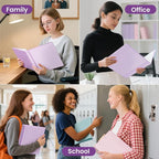 SUNEE 3 Ring Binder 1/2 Inch 1 Pack, Clear View Binder Three Ring PVC-Free (Fit 8.5x11 Inches) for School or Office Supplies, Purple