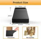 Square Chair Leg Protectors for Hardwood Floors,16 Pcs Silicone Felt Furniture Legs Caps to Prevent Floor from Scratches and Reduce Noise, Easy to Move, (Black, Fit: 0.866-1.14").