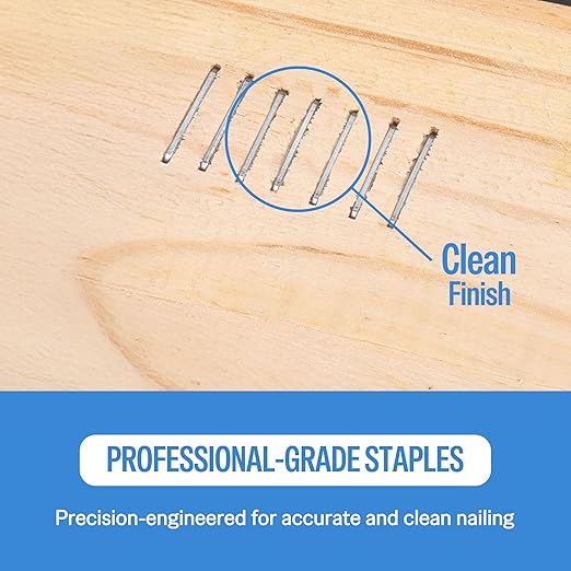 meite 21 Gauge 1/2-inch Crown Upholstery Staples, 304 Stainless Steel with 3/8-inch Leg Length, Heavy Duty Staples for Staple Gun MT8016 (10,000 Counts)