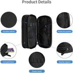 Pazacon Cute Initial Pencil Case for Kids Students, Large Capacity Pencil Pouch for Boys Girls, Letter Design Pencil Box Pen Bag Office Stationery Organizer, Rainbow Letter L