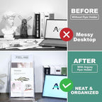 2 Pack Acrylic Brochure Holder 8.5 x 11 inches, 3 Tier Clear Brochure Display Stand with Removable Divider for Trifold 4 Inches Wide Pamphlet, Plastic Flyer Holder for Magazine, Literature, Booklet