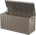 Yardgrace 80 Gallon Waterproof Deck Storage - Compact Patio Storage Box & Pool Deck Box, All-Weather Resin Chest with Lock for Cushions & Tools, UV-Resistant, Slate Grey