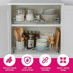 HOLDN’ STORAGE Pull Out Cabinet Organizer, Heavy Duty Caddy w/Lifetime Limited Warranty -14”W x 21”D - Requires At Least 15-1/4” Cabinet Opening, Steel Metal Cabinet Drawers Slide Out, Chrome