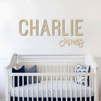 Personalized Wooden Name Sign for Nursery - Custom Name Signs for Kids Room, Personalized Nursery Name Sign - Perfect Room Decoration, Wall Name Decoration & Wedding signs, Family Name Signs (First & Middle Name - Style 1)