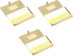 Stephanie Imports Set of 3 Slim & Minimalist Metal Business Card Holder Unisex Case (Gold Plate Ridges)