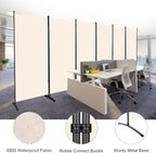Room Divider 6FT Folding Privacy Screens, 6 Panel Partition Room Dividers w/Freestanding Design, Portable Wall Divider for Room Separtation, Fabric Screen Panel for Home Office Bedroom Dorm