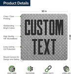 Custom Sign, Custom Street Sign, 11 Font Colors, 13 Font Styles, 4 Hole Options, 22 Sizes, 30x30 Inches, Rust Free DiBound, Fade Resistant, Made in USA by My Sign Center (Diamond Metal)