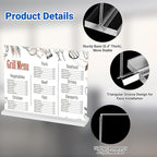 3 Pack Acrylic Sign Holder 11 x 8.5 Horizontal, Double-Sided Clear Sign Holder Plastic Stands for Display, T Shape Acrylic Table Sign Stands for Office Store Restaurants Wedding Party Decoration