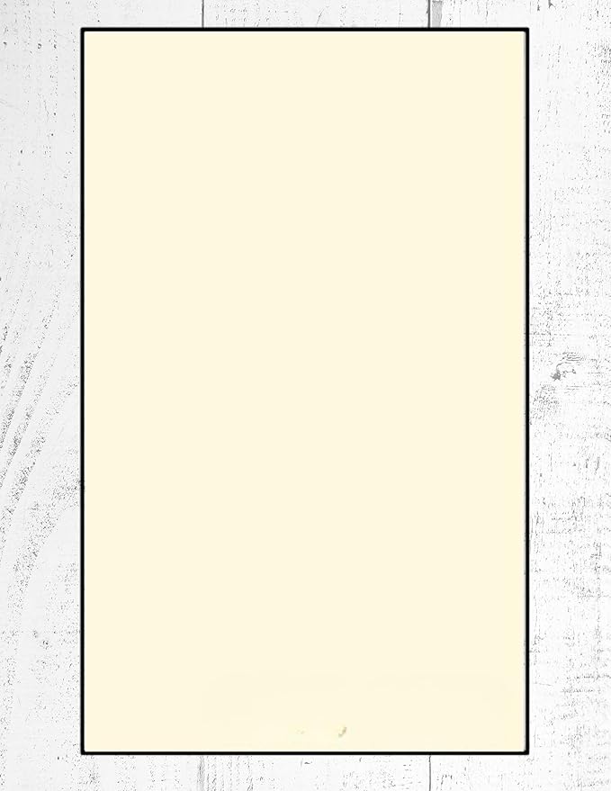 Colored Copy Writing and Printing Paper, 20 Pound, 75 GSM, 8.5"x14"/ Legal Size, 500 Sheets Per Ream. (2500, Cream)