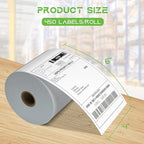 MFLABEL 4x6 Direct Thermal Shipping Labels - 10 Rolls of 450 Labels/Roll, Compatible with Zebra 2844/ZP450/ZP500/ZP505, USPS/FedEx/UPS/Amazon Shipping, Smudge-Resistant & Permanent Adhesive