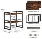 ART-GIFTREE Office Desk Shelf Organizer, Wood Desktop Bookshelf Supplies Storage Rack, Shelf for Top of Desk and Dresser (Brown-2 Tier)