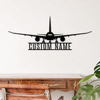Personalized Metal Airplane Wall Art, Airplane Name Sign, Customized Pilot Name Sign, Airplane Hangar Sign Decor, Aviation Home Office Decor, Large Outdoor Decor, Pilot Gifts, Aircraft Lovers Gift