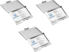 Stephanie Imports Set of 3 Slim & Minimalist Metal Business Card Holder Unisex Case (Silver Diamonds)