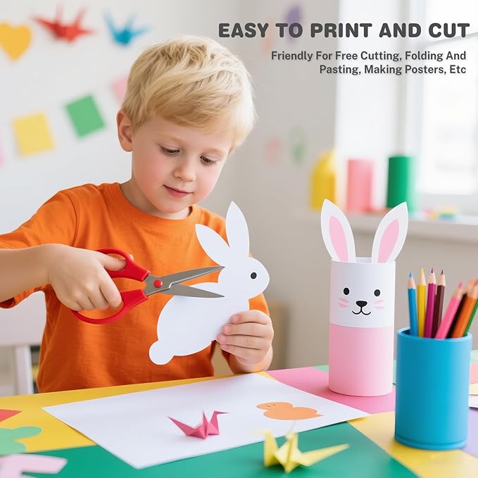 White Cardstock 8.5 X 11, 40 Sheets Card Stock, 75lb/ 200gsm Copy Paper, Cardstock Printer Paper For Art, Drawing, Invitations, DIY Cards, Watercolor, Craft, Construction, School & Office Supplies